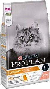 Сухий корм Purina Pro Plan Elegant для кішок з чутливою шкірою та ведення шерсті з лососем 10 кг