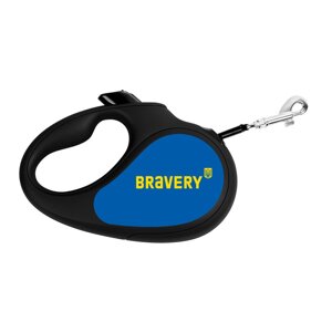 Повідець-рулетка для собак WAUDOG R-leash, малюнок "Сдрібність", M, до 25 кг, 5 м, світловідбивна стрічка чорний