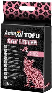 Наповнювач для котячого туалету AnimAll ТОФУ Сакура 2.6 кг / 6 літрів