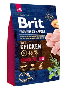 Сухий корм Бріт Brit Premium Senior L+XL для літніх собак великих і гігантських порід, 3 кг