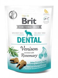 Ласощі для собак Brit Care Dental оленина з розмарином 150 г