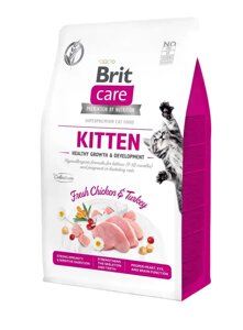 Сухий корм Бріт Brit Care Cat GF Kitten HGrowth and Development для кошенят (здоровий ріст і розвиток), 400 г