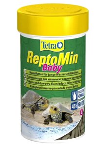 Сухий корм для маленьких водоплавних черепах Tetra в паличках «ReptoMin Baby» 100 мл