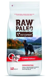 Сухий корм для собак Vet Expert Raw Paleo Adult Large Beef з яловичиною 12кг