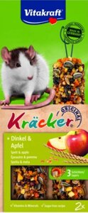 Крекер для щурів Vitakraft Kracker із зерном та фруктами 2 шт