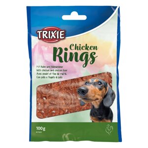 Ласощі для собак Trixie (TX-31665) Chicken Rings кільця для собак з куркою 100 г