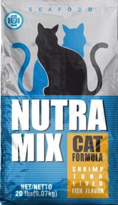 Сухий корм "Nutra Mix Seafood" з морепродуктами для котів, 9.07 кг