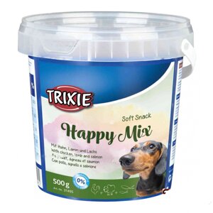 Суміш ласощів для собак Trixie (TX-31495) Happy Mix з ягням, лососем та куркою 500 г