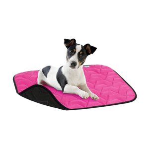 Підстилка для собак AV, розмір L, 100*70 см, рожево-чорна