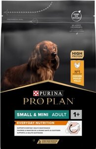Сухий корм Pro Plan Small & Mini Everyday Nutrion для дорослих собак дрібних порід з куркою 3 кг