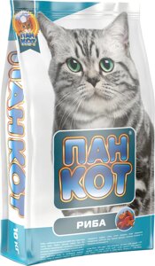 Сухий корм Пан Кіт для дорослих котів з рибою 10 кг