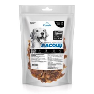 Натуральні сушені ласощі Priroda для собак Шлунок качиний сушений слайсами 1 кг