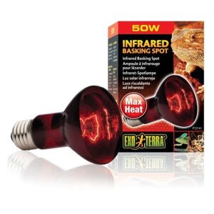 Лампа Exo Terra Infrared Basking Spot для тераріумних тварин, інфрачервона, 50 W, E27 (для обігріву)