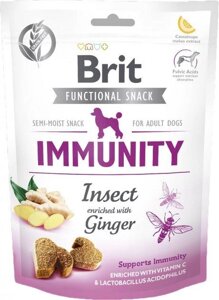 Ласощі для собак Brit Care Immunity комахи з імбиром 150 г