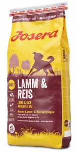 Сухой корм Josera Lamb & Rice (Йозера Ягня та Рис) для дорослих собак, 15 кг