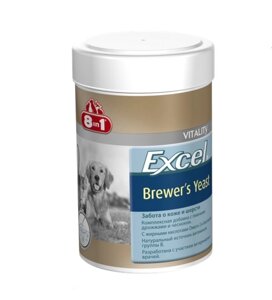 Пивні дріжджі 8 in 1 Excel Brewers Yeast для кішок і собак таблетки 1430 шт