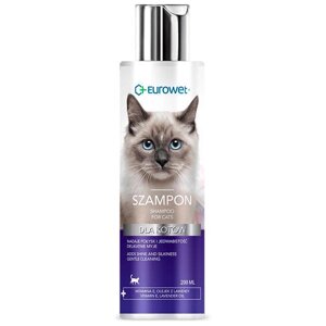 Шампунь для кішок з вітаміном Е та олією лаванди 200 мл (Shampoo for cats) Eurowet