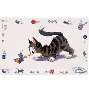 Килимок під миски для собак і котів Trixie Comic Cat 44 x 28 см