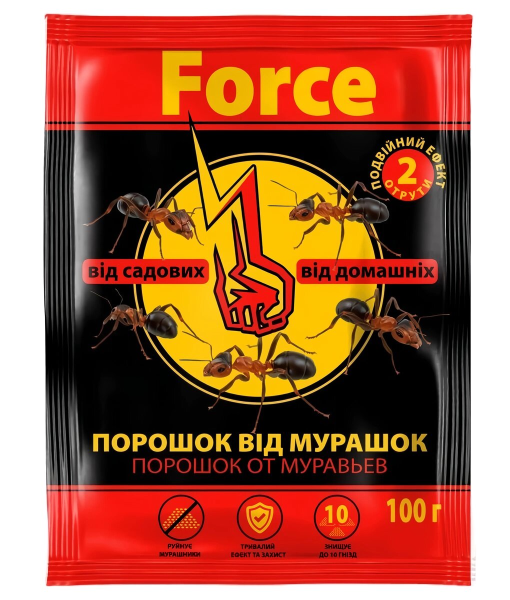 Порошок від мурах 100 г Force від компанії ZooVet - Інтернет зоомагазин самих низьких цін - фото 1