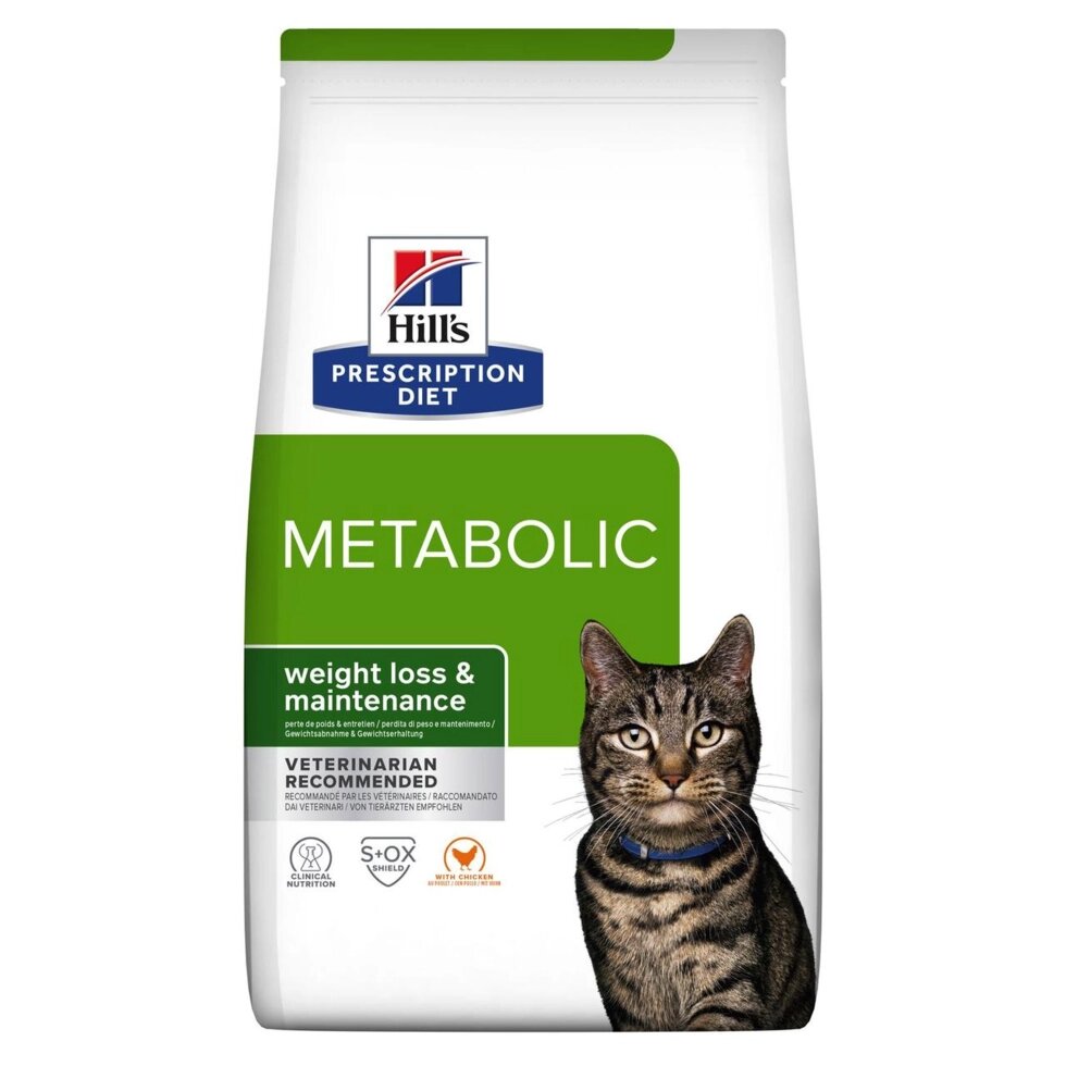 Повнораціонний корм Hills Хіллс PD Metabolic 3 кг для кішок на дієті (підтримання здорової маси тіла) з куркою від компанії ZooVet - Інтернет зоомагазин самих низьких цін - фото 1