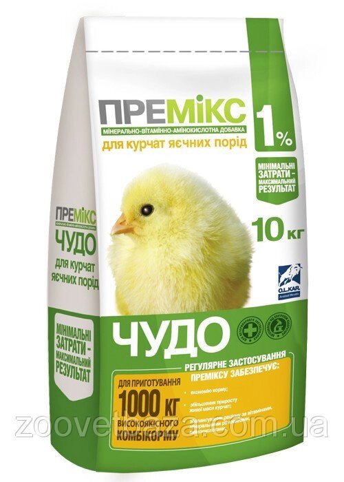 Премікс Чудо 1% для курчат, 10 кг O. L.KAR від компанії ZooVet - Інтернет зоомагазин самих низьких цін - фото 1