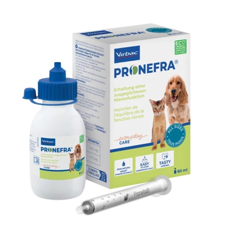 Пронефра Pronefra 60 мл пероральна суспензія при хронічних хворобах нирок у котів і собак Virbac від компанії ZooVet - Інтернет зоомагазин самих низьких цін - фото 1