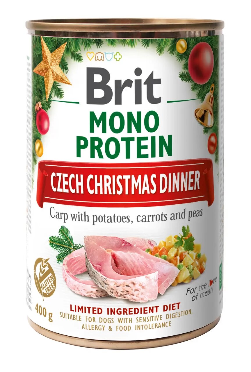 Різдвяні консерви для собак Бріт Brit Care Dog короп і картопляний салат 400 г від компанії ZooVet - Інтернет зоомагазин самих низьких цін - фото 1