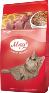 Збалансований сухий корм Мяу! для дорослих кішок з м'ясом і овочами 14 кг