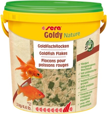 Sera Goldy Nature Пластівці для золотих риб 10 л (2кг) від компанії ZooVet - Інтернет зоомагазин самих низьких цін - фото 1