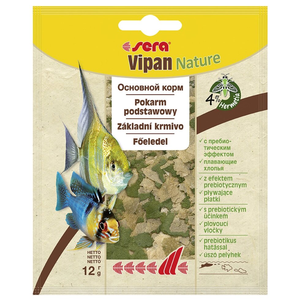 Sera Vipan Nature (Сера Віпан) корм для акваріумних риб усіх видів 12 г від компанії ZooVet - Інтернет зоомагазин самих низьких цін - фото 1