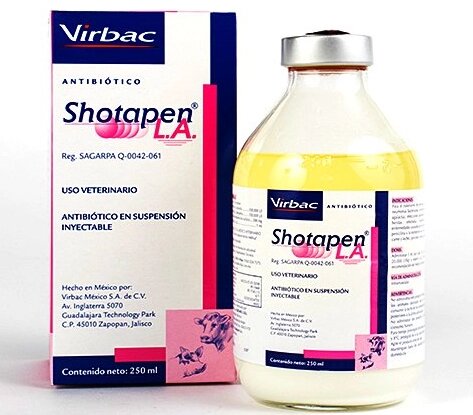 Шотапен ЛА Вірбак (Virbac Shotapen LA) - антибіотик для лікування інфекційних захворювань, 100 мл від компанії ZooVet - Інтернет зоомагазин самих низьких цін - фото 1