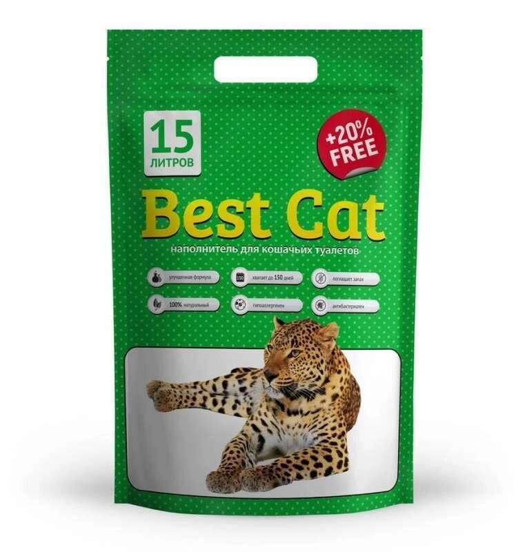 Силикагелевий наповнювач Best Cat Green Apple 15 літрів від компанії ZooVet - Інтернет зоомагазин самих низьких цін - фото 1