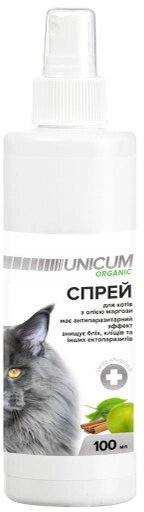 Спрей UNICUM ORGANIC (Унікум Органік) від бліх та кліщів для котів 100 мл від компанії ZooVet - Інтернет зоомагазин самих низьких цін - фото 1