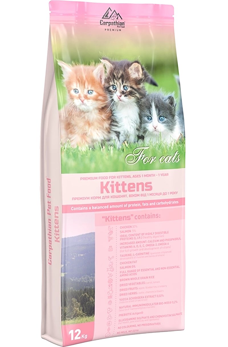 Сухий корм Carpathian Pet Food Kittens для кошенят всіх порід від 1 місяця до 1 року, 1.5 кг від компанії ZooVet - Інтернет зоомагазин самих низьких цін - фото 1