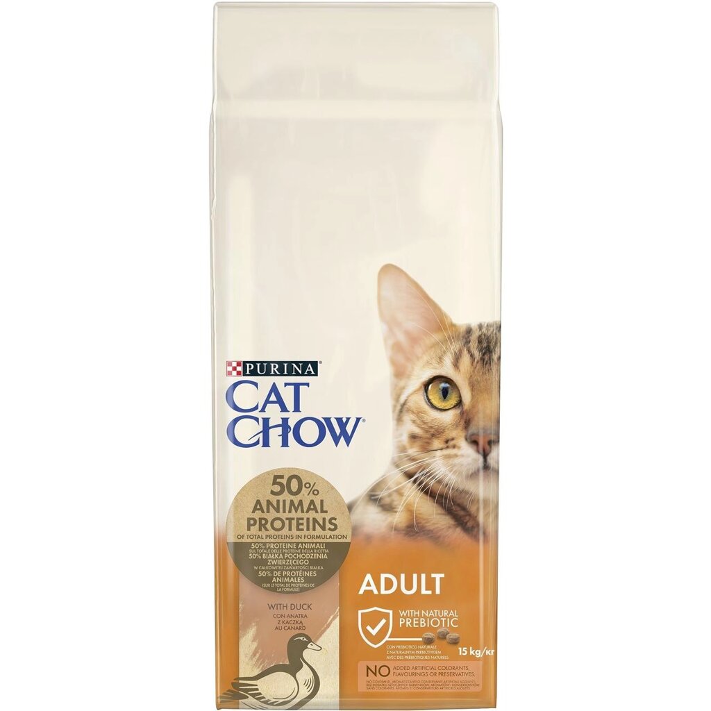 Сухий корм Cat Chow Adult Duck з качкою 15 кг від компанії ZooVet - Інтернет зоомагазин самих низьких цін - фото 1