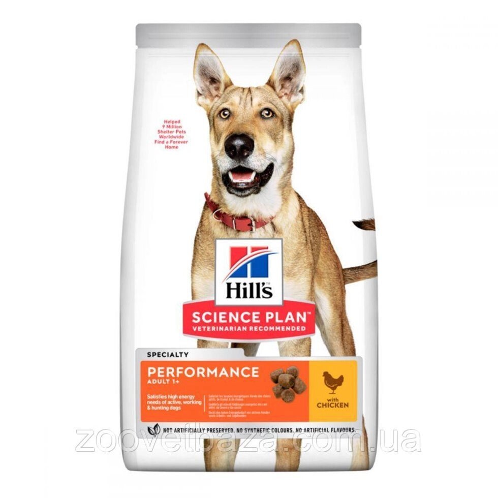 Сухий корм для активних собак Хіллс Hills SP Performance з куркою для усіх порід собак 14 кг від компанії ZooVet - Інтернет зоомагазин самих низьких цін - фото 1