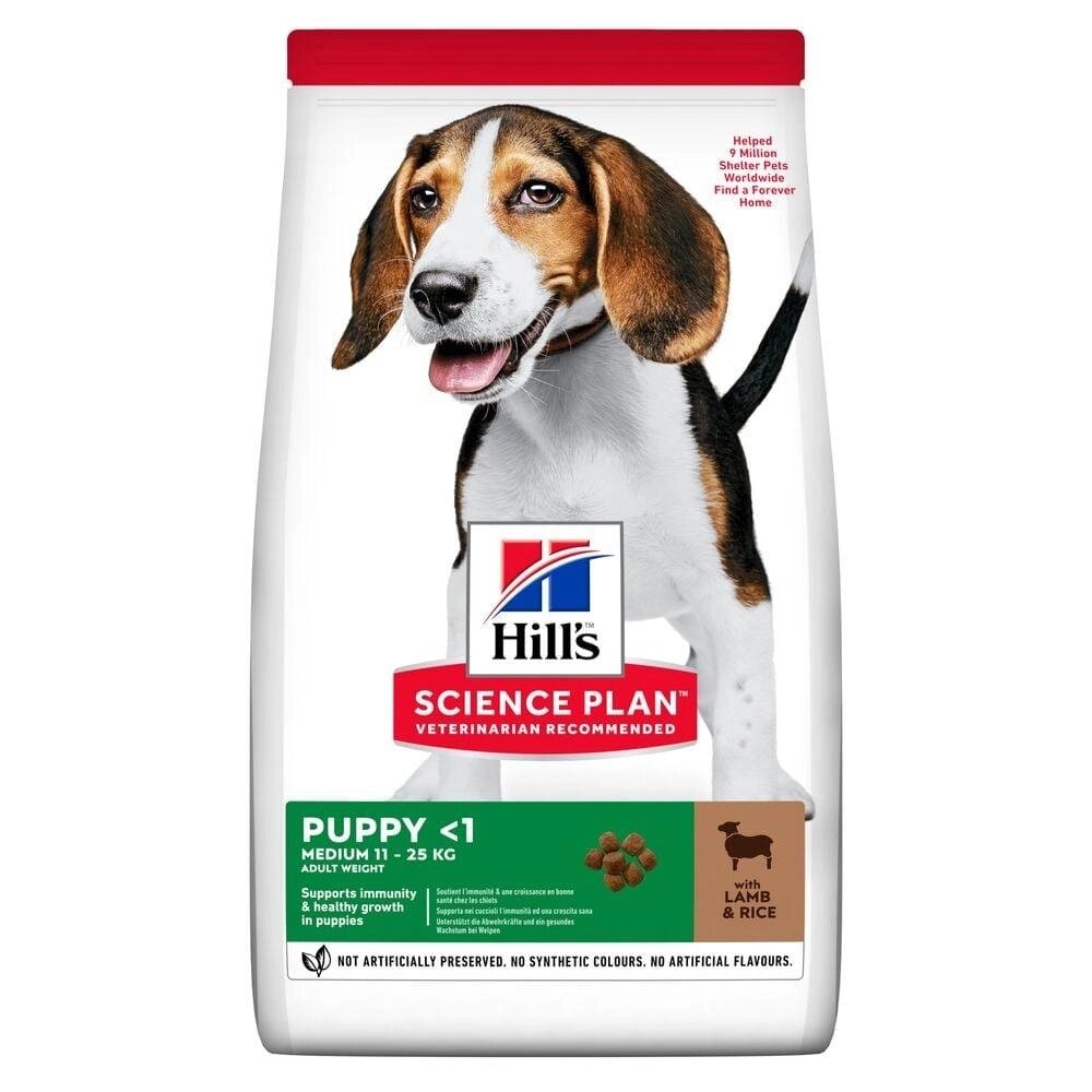 Сухий корм для цуценят Хіллс Hills SPPuppy Medium 14 кг з ягням і рисом для середніх порід собак від компанії ZooVet - Інтернет зоомагазин самих низьких цін - фото 1