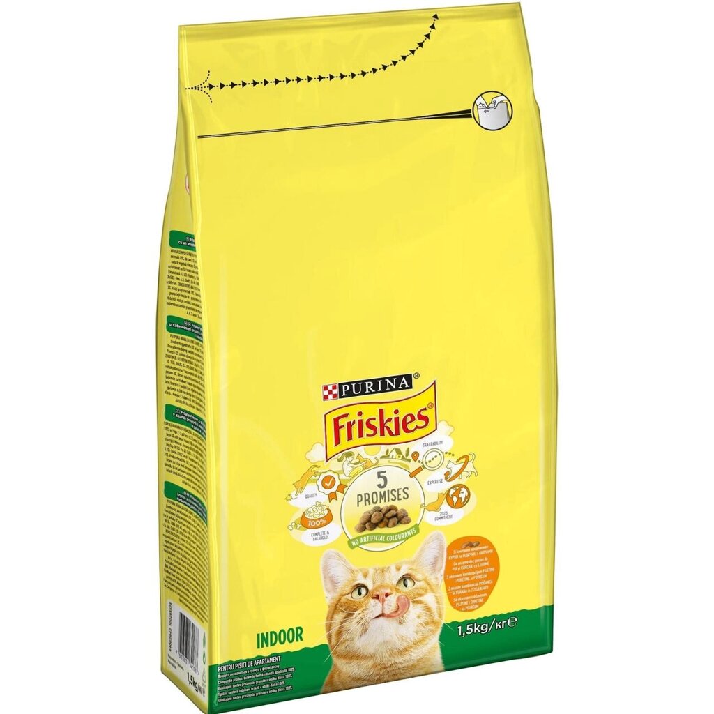 Сухий корм для дорослих котів Фріскіс Friskies Indoor 1.5 кг від компанії ZooVet - Інтернет зоомагазин самих низьких цін - фото 1