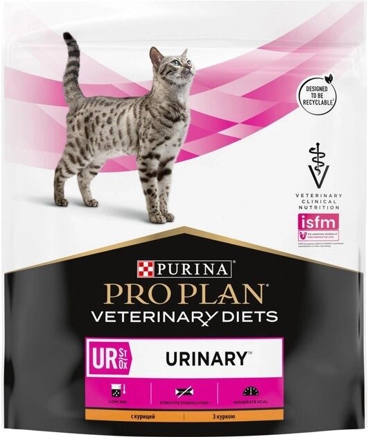 Сухий корм для кішок при сечокам'яній хворобі Purina Pro Plan Veterinary Diets Urinary з куркою 350 г від компанії ZooVet - Інтернет зоомагазин самих низьких цін - фото 1