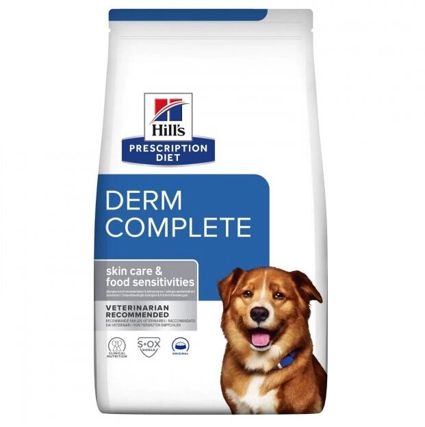 Сухий корм для собак Хіллс Hills PD Derm Complete 4 кг для догляду за шкірою від компанії ZooVet - Інтернет зоомагазин самих низьких цін - фото 1