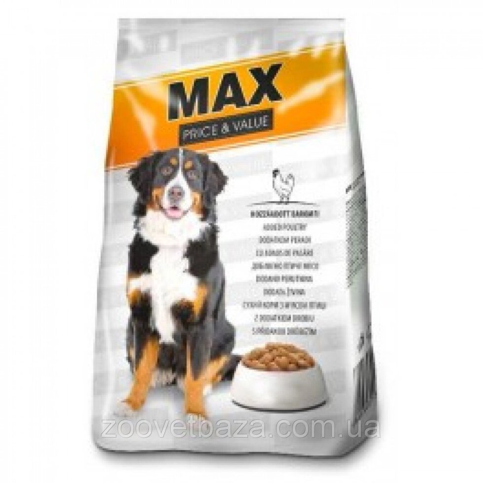 Сухий корм для собак MAX з птахом 10 кг від компанії ZooVet - Інтернет зоомагазин самих низьких цін - фото 1