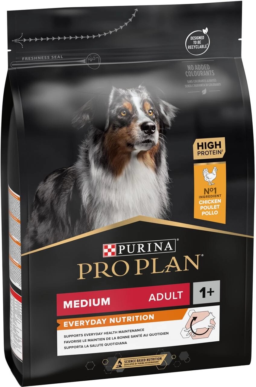 Сухий корм для собак Purina Pro Plan Dog Medium з куркою 3 кг від компанії ZooVet - Інтернет зоомагазин самих низьких цін - фото 1
