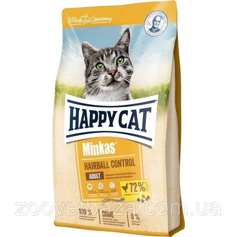 Сухий корм Happy Cat Minkas Hairball Control для дорослих кішок з птицею, 4 кг від компанії ZooVet - Інтернет зоомагазин самих низьких цін - фото 1