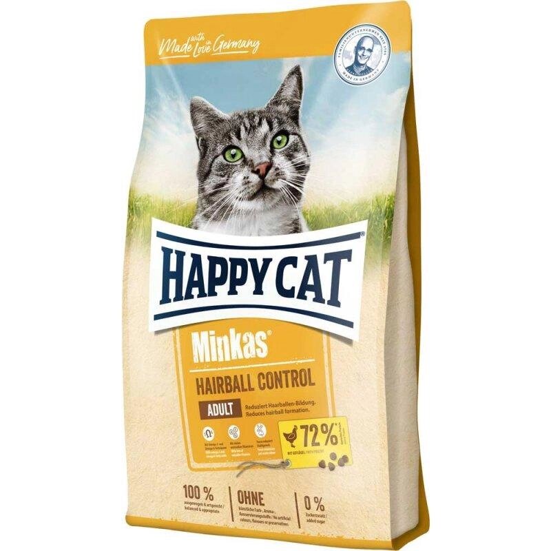 Сухий корм Happy Cat Minkas Hairball Control для дорослих кішок з птицею, 500 г від компанії ZooVet - Інтернет зоомагазин самих низьких цін - фото 1