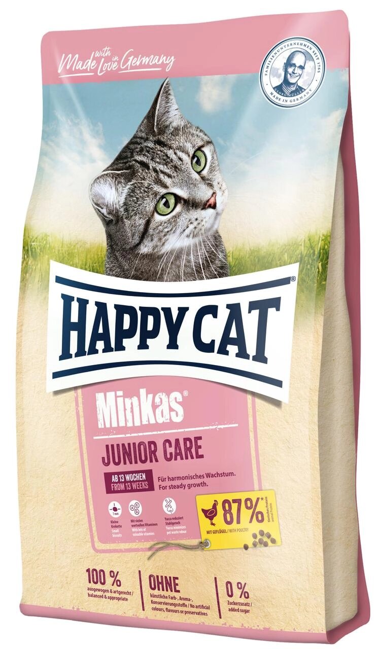 Сухий корм Happy Cat Minkas Junior Care для кошенят з 4 до 6 місяців з птицею, 1.5 кг від компанії ZooVet - Інтернет зоомагазин самих низьких цін - фото 1