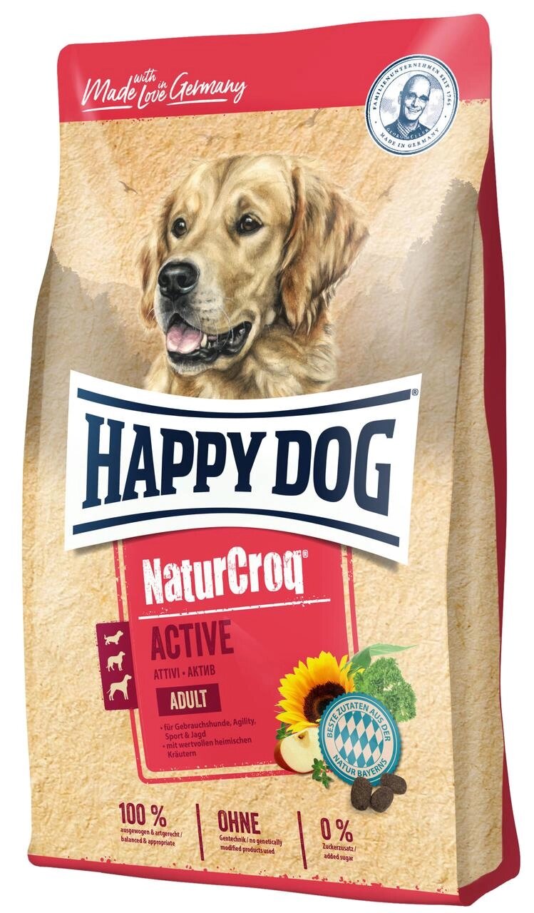 Сухий корм Happy Dog NaturCroq Active для собак з підвищенною потребою в енергії, 15 кг від компанії ZooVet - Інтернет зоомагазин самих низьких цін - фото 1
