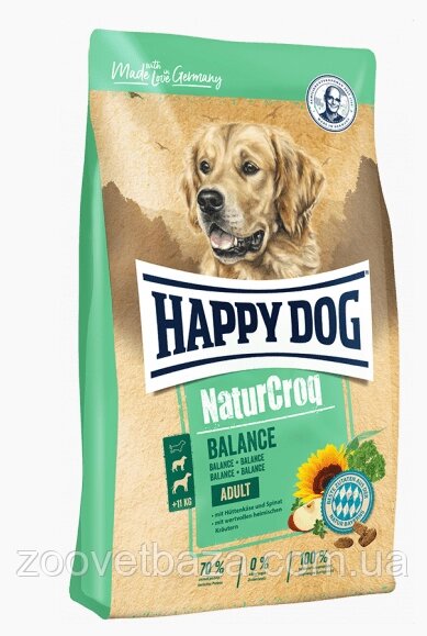 Сухий корм Happy Dog NaturCroq Balance для дорослих собак усіх порід з птицею та сиром 15 кг від компанії ZooVet - Інтернет зоомагазин самих низьких цін - фото 1