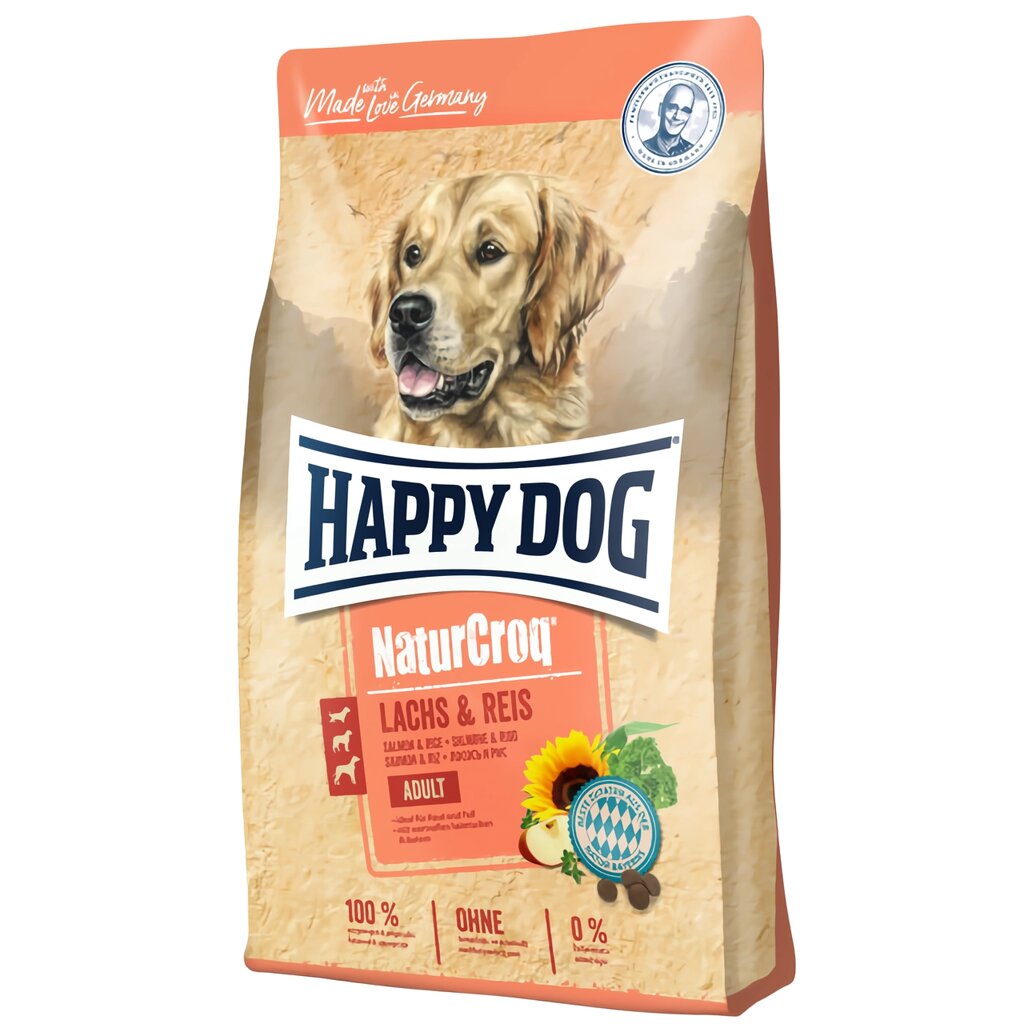 Сухий корм Happy Dog NaturCroq Lachs & Reis для дорослих собак всіх порід (лосось та рис), 11 кг від компанії ZooVet - Інтернет зоомагазин самих низьких цін - фото 1