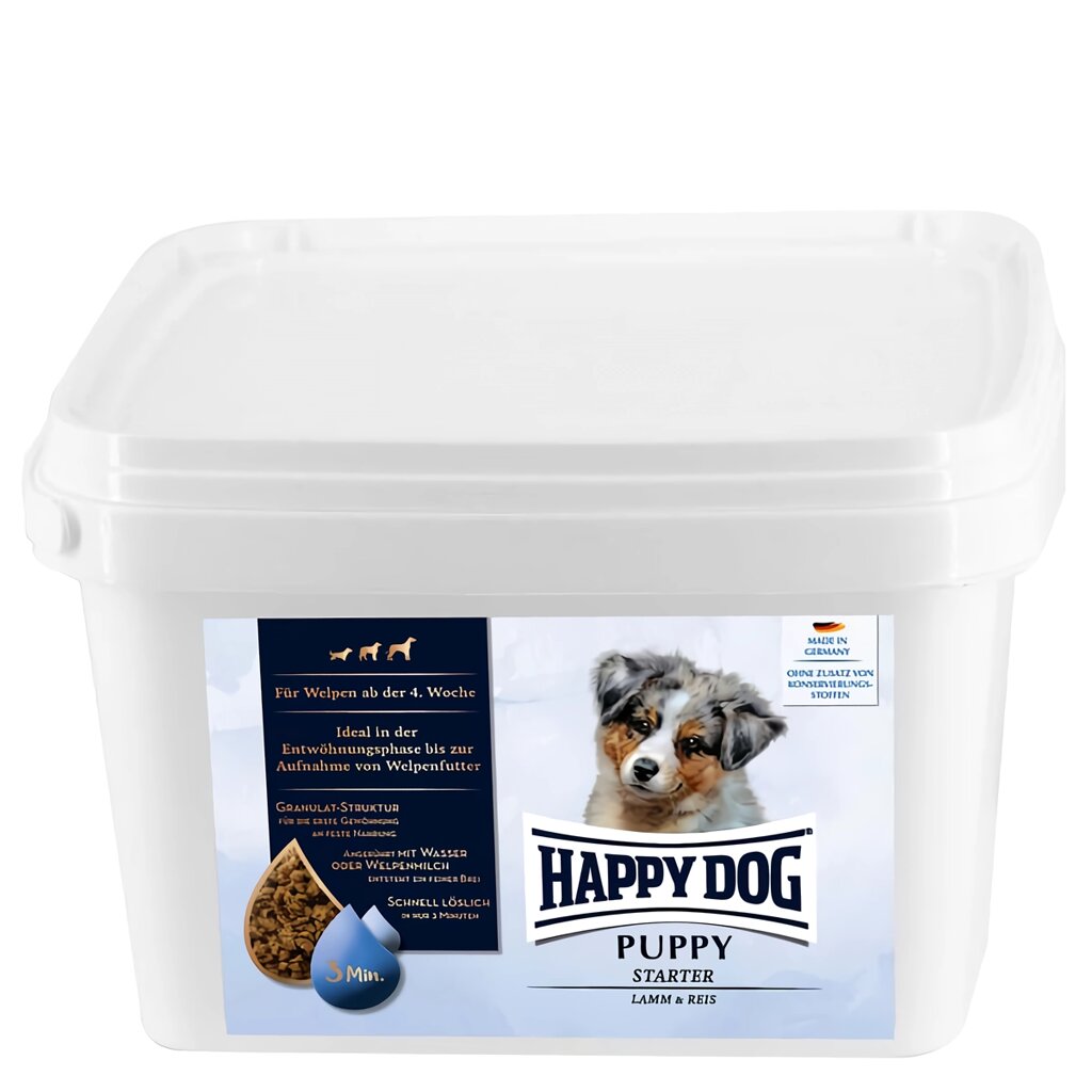 Сухий корм Happy Dog Puppy Starter Lamm&Reis для цуценят усіх порід з 4 - 6 тижня життя (ягня та рис), 1.5 кг від компанії ZooVet - Інтернет зоомагазин самих низьких цін - фото 1