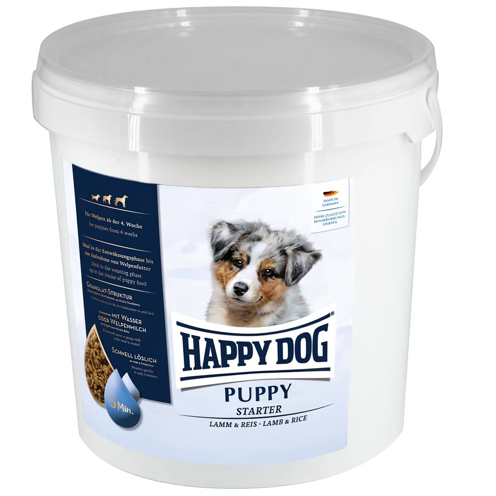Сухий корм Happy Dog Puppy Starter Lamm&Reis для цуценят усіх порід з 4 - 6 тижня життя (ягня та рис), 4 кг від компанії ZooVet - Інтернет зоомагазин самих низьких цін - фото 1